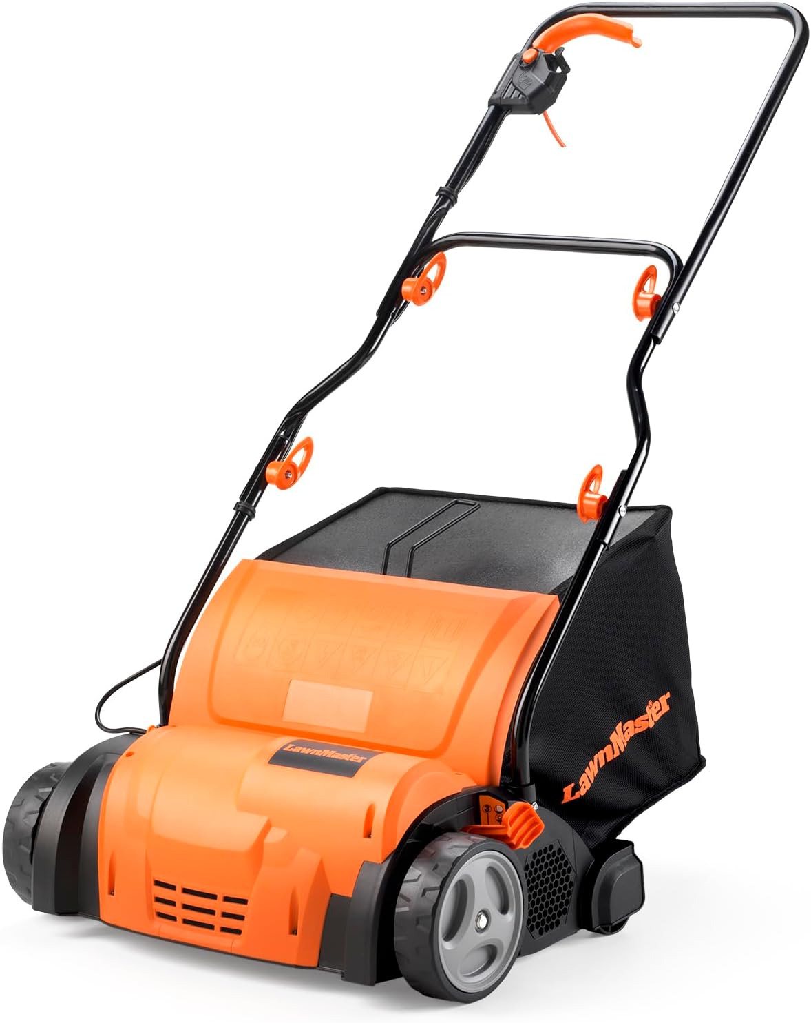 Lawnmaster Scarificateurs, GV1333B Combo-01, 1350 W, 33 cm, Orange/Gris, Scarificateur de pelouse, râteau à Gazon