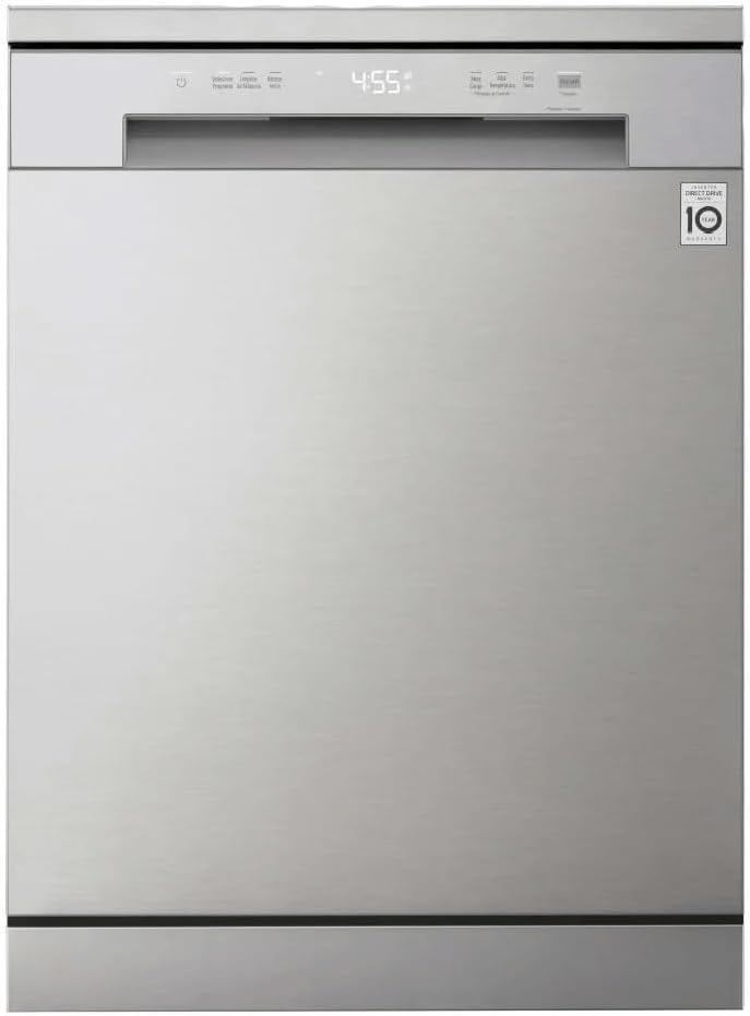 Lave-vaisselles portables LG, Argenté, Lave-vaisselle DF142FV 14 couverts en acier inoxydable