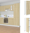 sephironlbb réfrigérateur, 60 x 57 x 207 cm, bois., chêne Sonoma, Lyon Armoire en avec quatre étagères, trois portes