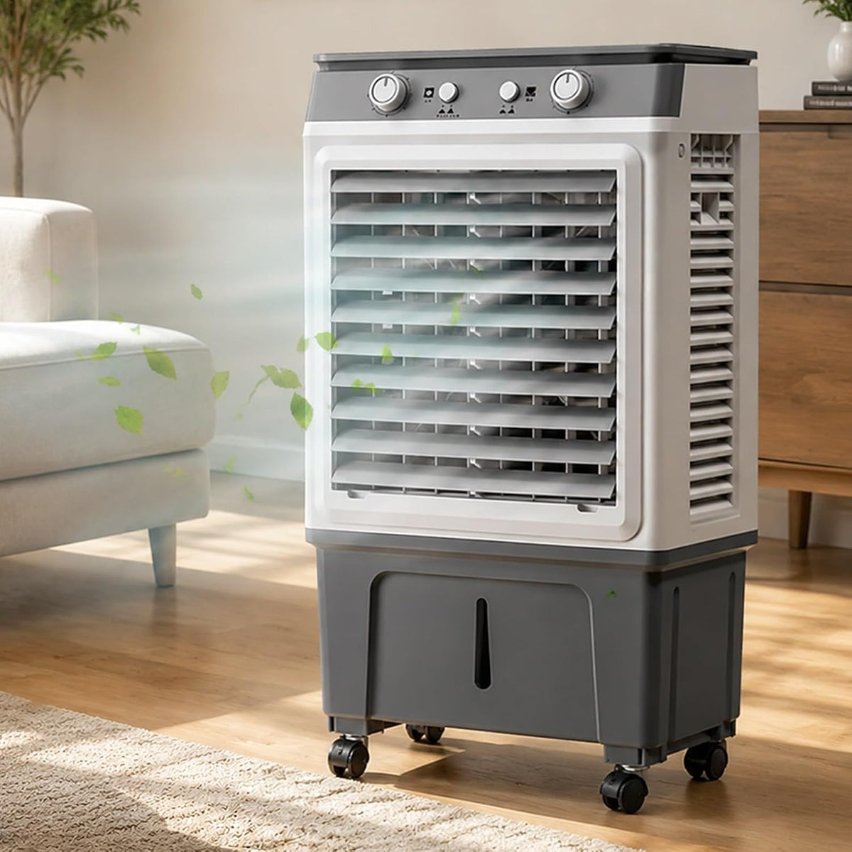 WPWSDWMx rafraîchisseur d'air, 45 × 33 × 83 cm (18 × 13 × 33 po), 80 W, 110 V / 220 V, 30 L, 80 W, Blanc, Climatiseur Industriel