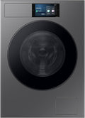 Samsung lave-linge, 9Kg, 1400 RPM, Dark Silver Steel avec hublot noir et écran noir., WF90F09C4SU3 Gris