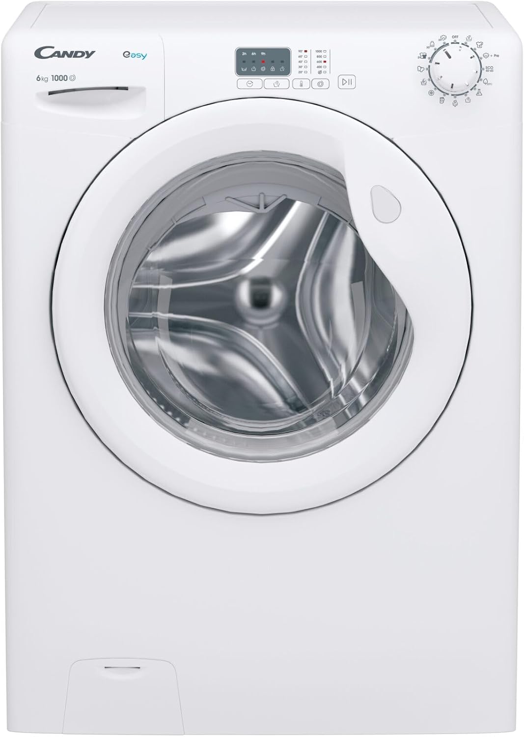 CANDY lave-linge, 6 kg, 1000 tr/min, Blanc, EY4061DW4/1-S Machine à laver Charge avant, Libre installation