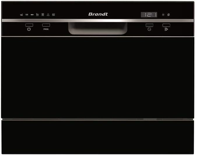 BRANDT Lave-vaisselles standards, 49 dB, 6,5 L, Noir