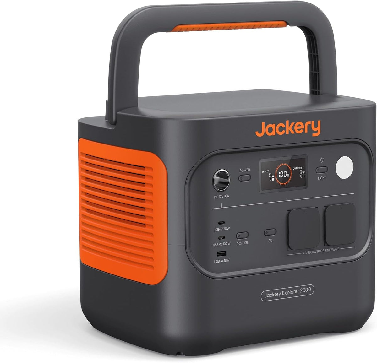 Jackery groupe électrogène, 2042 Wh, 2200 W, 4400 W, Noir/Gris, Explorer 2000v2 Générateur Électrique Portable