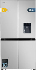 Cecotec réfrigérateur, 560 L, 183 cm, 91 cm, Argenté, Américain 4 Portes Inox Bolero CoolMarket 4D 564 Inox E. de Hauteur