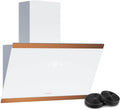 KLARSTEIN hotte aspirante, 60 cm, 578 m, 34,5 dB, Blanc, FlashLine 60, Écran tactile, Silencieuse, & Cuivre