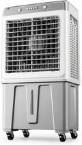 bureau JS Space, 100 cm, Blanc, Climatiseur Évaporatif Portable avec Oscillation 120°, Ventilateur de Refroidissement Industriel Grande Puissance