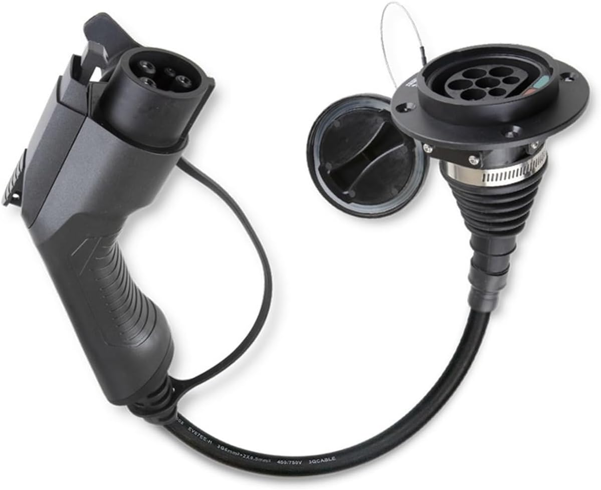 RWRAPS Chargeurs de batterie, 32A / 7.2KW / monophasé, Noir/Gris