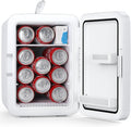Antarctic Star mini réfrigérateur, 10 l, Blanc, petit réfrigérateur portable, 6 gallons avec adaptateurs AC/DC