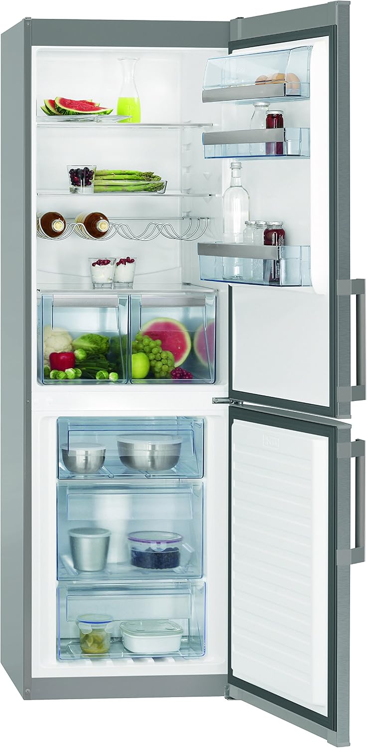 AEG réfrigérateur, 184,5 cm, 226 L, 92 L, Argenté