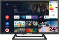 DIGIQUEST téléviseur, Noir, Smart TV 24', HD Ready, Android Google TV, LCN Tivùsat, Base Centrale, [Classe d'efficacité énergétique E]