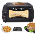 Four Fours à pizza, Noir/Argenté, de comptoir électrique et machine à pizza, électrique polyvalent compact avec accessoires de cuisson complets
