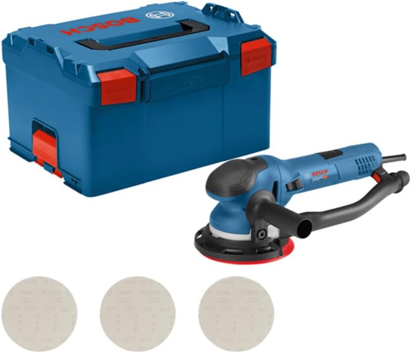 Bosch Professional Ponceuses excentrique, 750 W, 150 mm, Bleu/Gris, ponceuse excentrique GET 75-150 (puissance