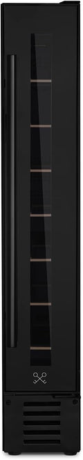 LES PETITS CHAMPS Caves à vin autoportantes, 22 L, 22 L, Noir/Argenté, Cave à Vin Encastrable 7 Bouteilles CAVSEB7 Black Edition