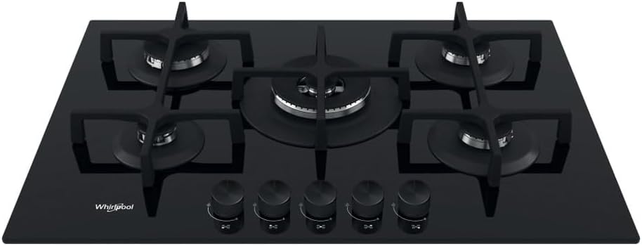 Whirlpool Plaques de cuisson, 730 x 510 x 51 mm, Noir, Piano cottura a gas - GOA 7523/NB1