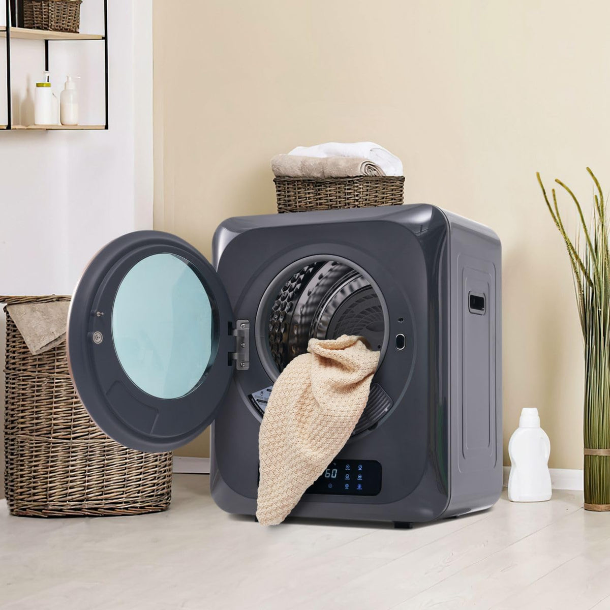 Sweiko épilateur à lumière pulsée, 60 dB, Argenté/Gris, Séchoir à gaz d'échappement, séchoir en acier inoxydable