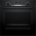 Bosch four encastrable, Noir/Blanc, HBG557EB3 Série 6, Boutons push-pull, HotAir 3D, Nettoyage CleanCoating