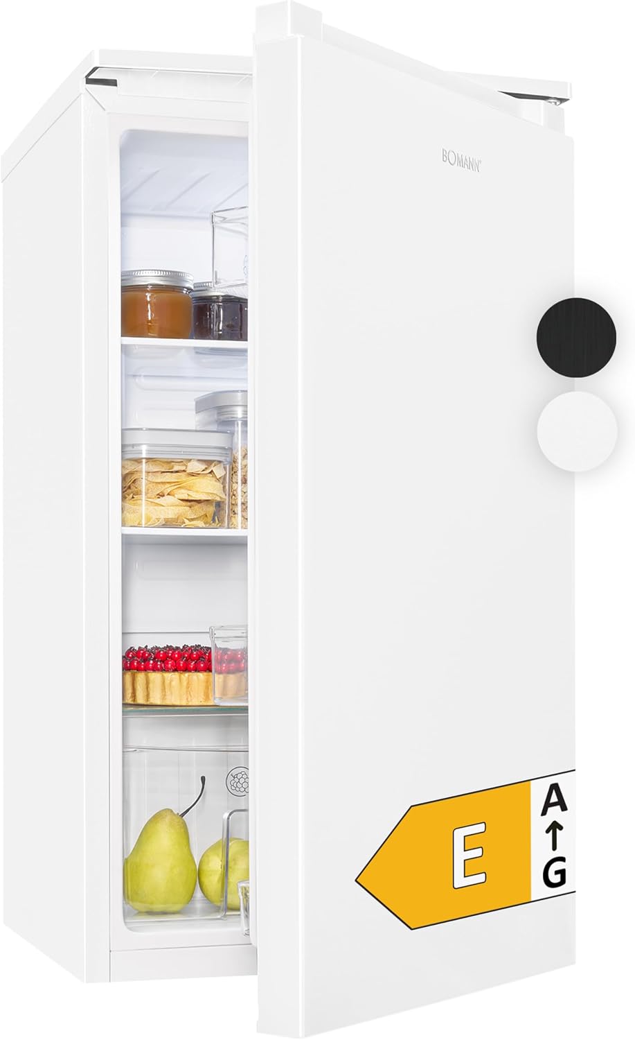 Bomann réfrigérateur, 87 L, Blanc, sans compartiment congélateur, économe en énergie et compact, 0 °C-8 °C
