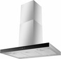 Respekta hotte aspirante, 90 cm, 631,7 m, 63 dB, Argenté, CH44199IX-21 / hotte îlot en acier inoxydable avec façade en verre