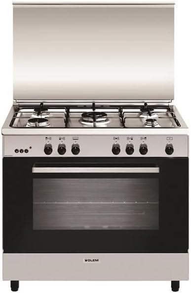 GLEM Cuisinières, 104l, Argenté, Piano De Cuisson 5 Feux Inox - GA 960 MIX 2