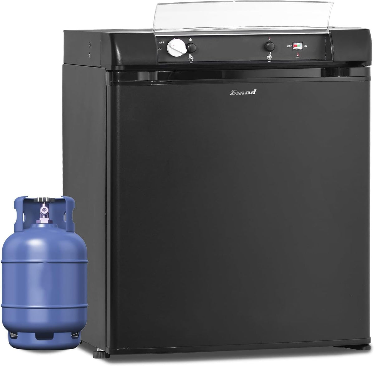 Smad mini réfrigérateur, 40 L, 12 V, 220 V, Noir, Frigo Gaz Camping Car, Frigo Trimixte Gaz, Portable pour Caravane