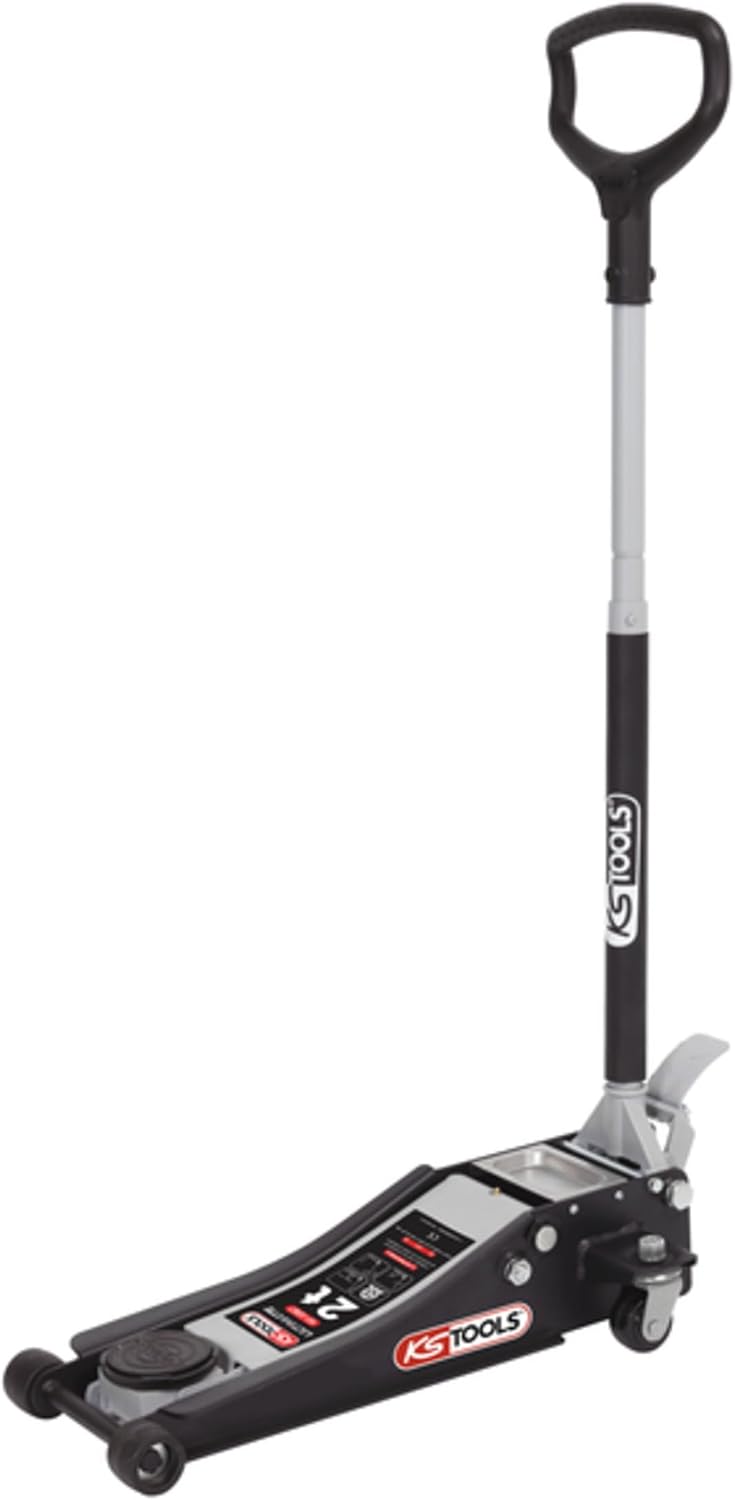 KS TOOLS Crics hydrauliques, Blanc/Gris, 161.0367 Cric hydraulique 2 tonnes Extra-Plat - Cric Voiture