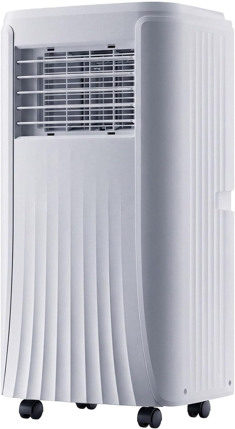 HUANQIN climatiseur portable, 10000 BTU, 32 m, 7000 BTU, Blanc, Climatiseur Mobile, Rafraîchit ², Modes Ventilateur Déshumidificateur Nuit