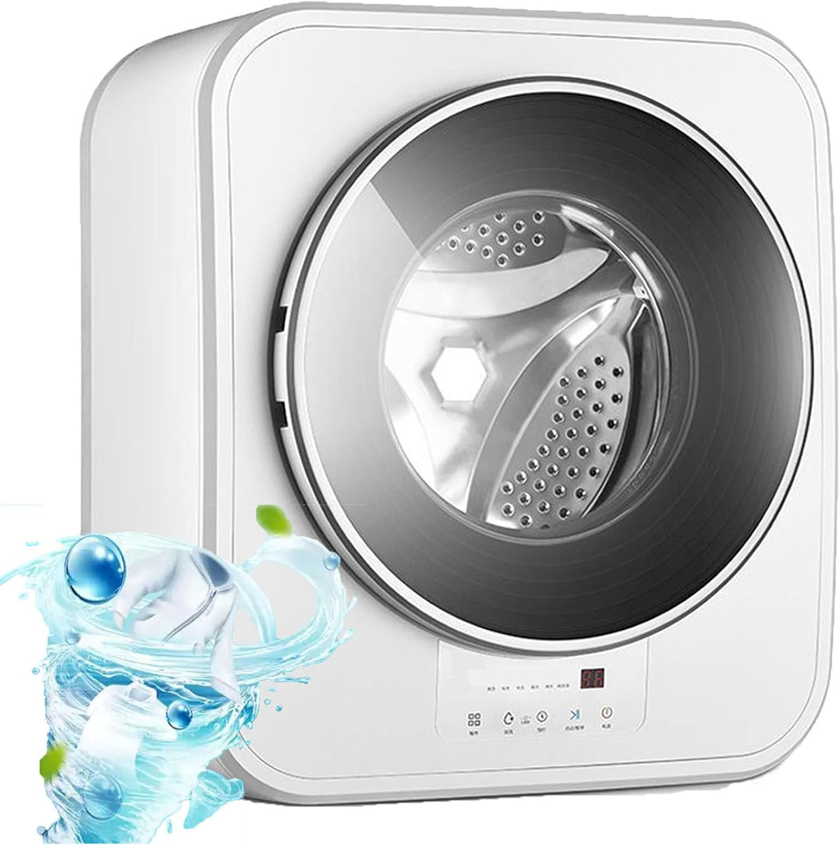 ylpddmm lave-linge, 550x342x605 mm, 220 V, 3 kg, Blanc, Mini Machine à Laver et essoreuse entièrement automatiques