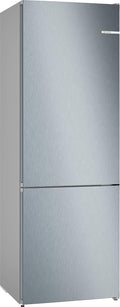 Bosch réfrigérateur, 203 x 70 cm, Argenté, KGN492LDF Série 4 - combiné, pose-libre, éclairage LED, VitaFresh
