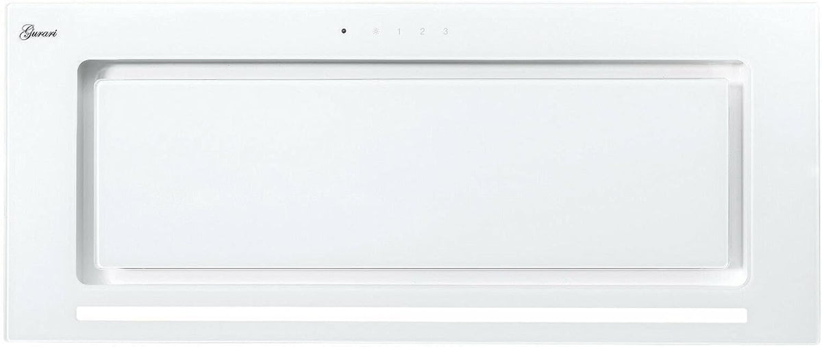 Gurari hotte aspirante, 217 WH, 70 cm, 1000 m, Blanc, hotte de plafond GCH E 70 PRIME+tuyau d'évacuation, aspiration très puissante