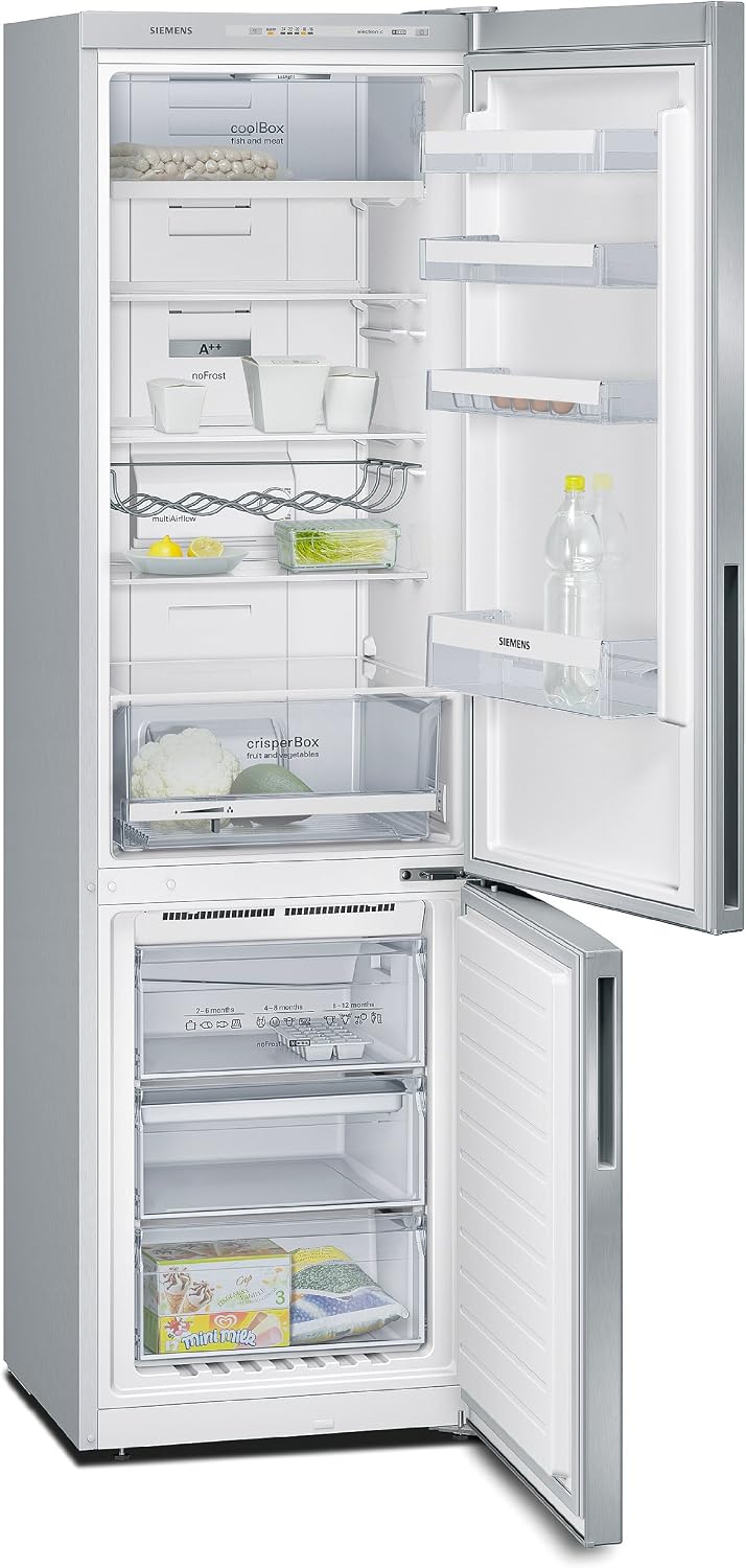 SIEMENS réfrigérateur, Argenté, KG39NVI31 -congélateur - s-congélateurs (Autonome, Bas-placé, Acier inoxydable