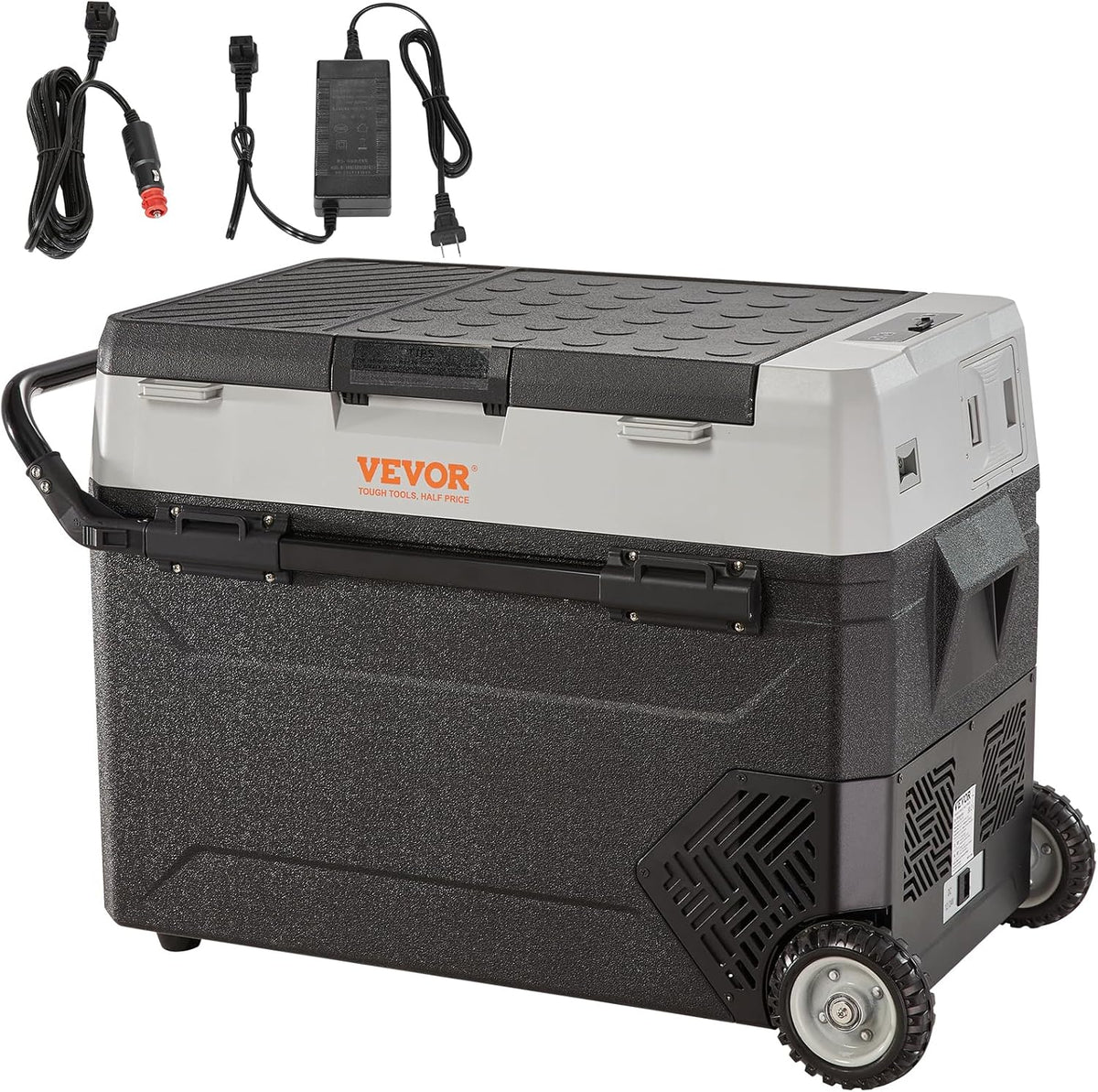 VEVOR réfrigérateur, 38 L/40 QT, 60 W, AC 100~240 V (50/60 Hz) ; DC 12/24 V, <45 dB, 38 L, Blanc