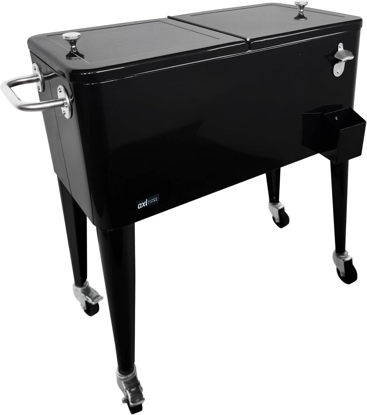 AxI réfrigérateur, 76 Litre, Noir, Retro Cooler, Boissons Mobile pour L'Extérieur/Le Jardin, Glacière