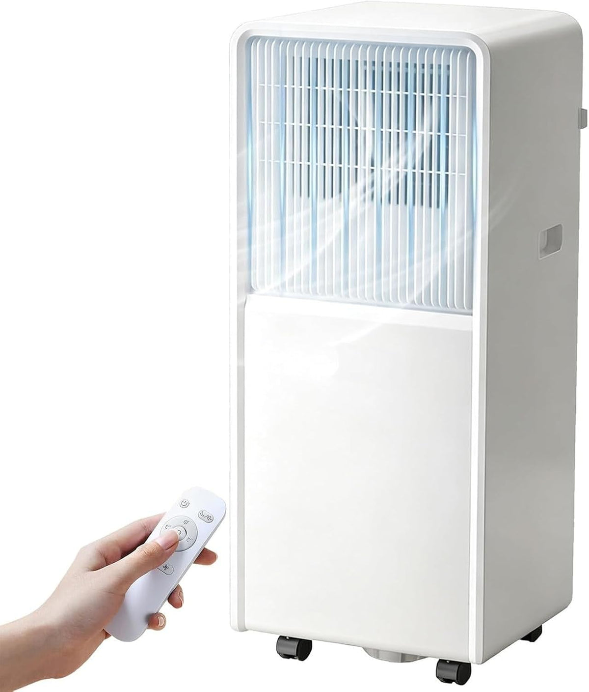 climatiseur portable LCAIHONG, 285 x 335 x 698 mm., 14000 BTU (froid) / 9000 BTU (chaud)., 220 V / 50Hz., 14000 BTU, 35 m, ABS., Blanc