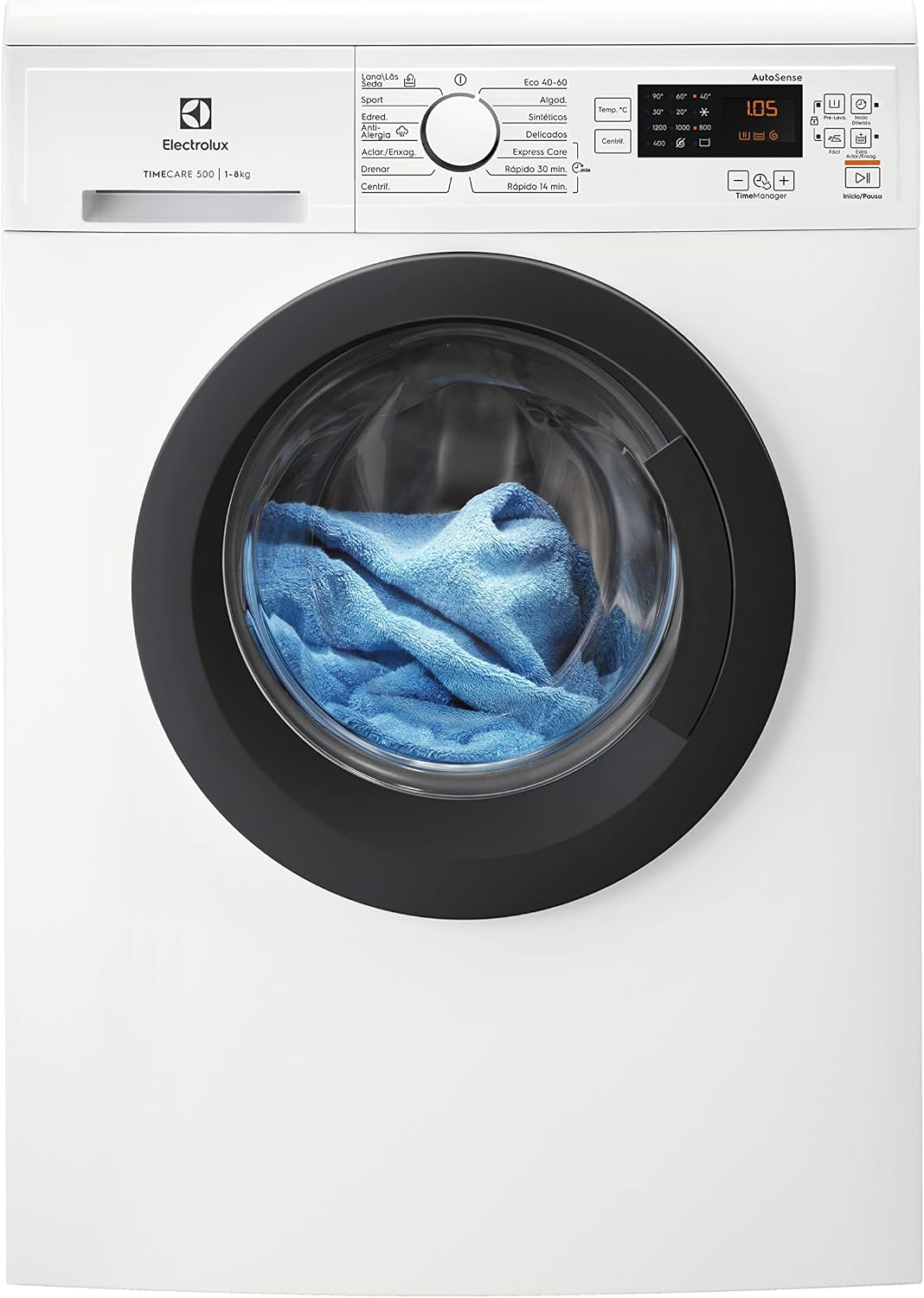 Electrolux lave-linge, 8 kg, 1400 tr/min, Blanc, EA2F6821CF à chargement frontal intégré, programme rapide