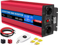 ETREPOW convertisseur de tension, 4000 W, 24v, 220v, Rouge/Noir, convertisseur Pur Sinus transformateur