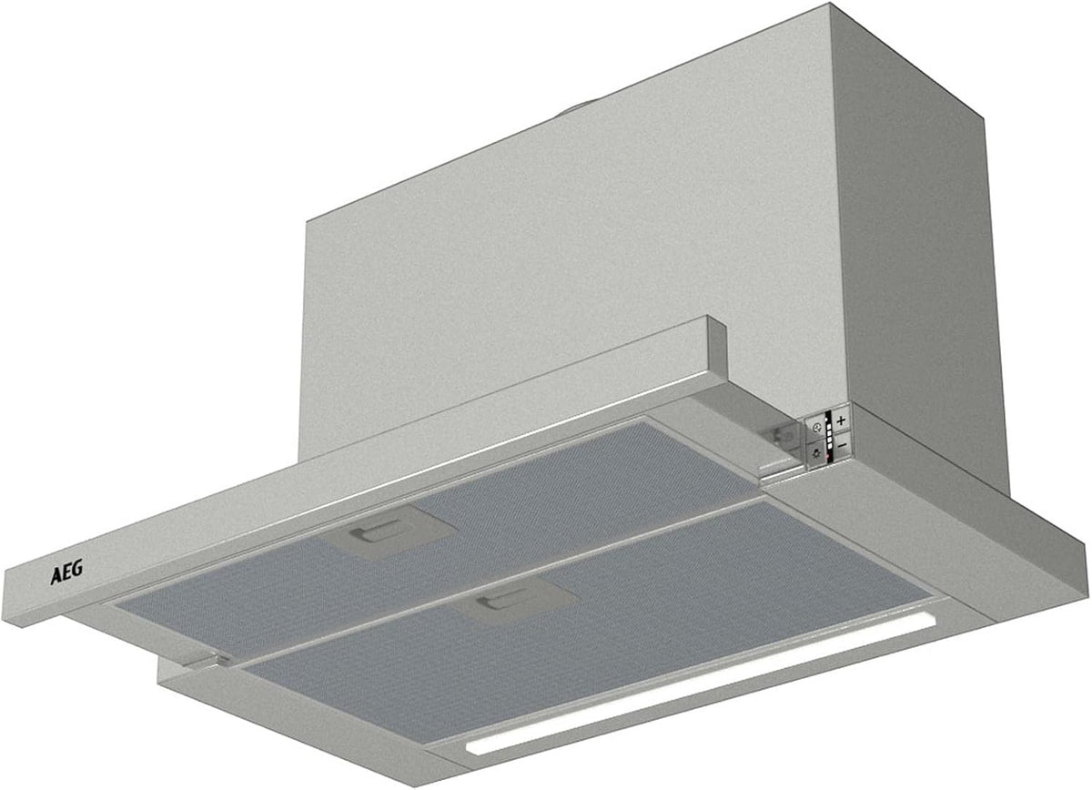 AEG hotte aspirante, 60 cm, 660 m, Gris, DPE5660M - - - ³/h