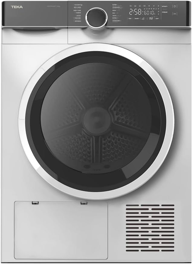 Teka Sèche-linges avec pompe à chaleur, 8 kg, 70840 WH, Blanc, Sèche-linge pompe à chaleur 14 programmes SHK