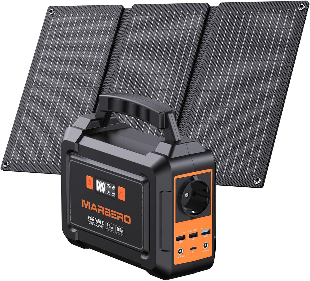 MARBERO groupe électrogène, 98 Wh, 30 W, Gris/Noir