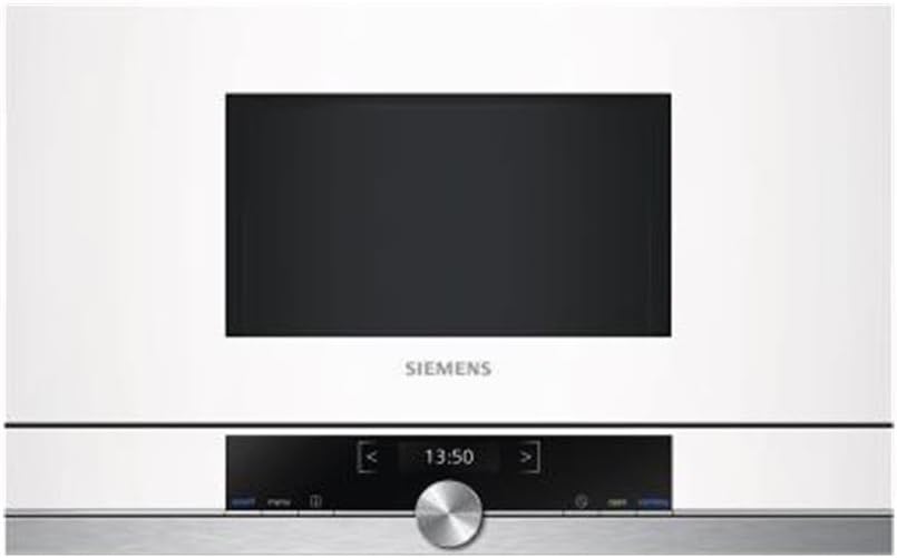 SIEMENS Classique, 21 litres, 38 cm, Noir, Micro ondes Combiné Encastrable BF634RGW1 IQ700, niche