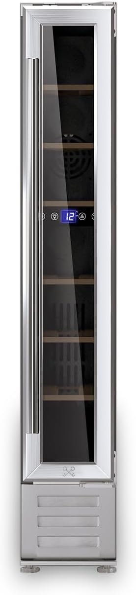 LES PETITS CHAMPS Caves à vin autoportantes, 22 L, 22 L, Argenté, Cave à Vin Encastrable 7 Bouteilles CAVSE7