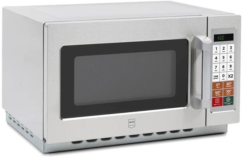 METRO Professional Fours micro-ondes, 55.3 x 48.5 x 34.3 cm, 1400 W, 34 L, Argenté, Micro-ondes GMW1034S, Acier Inoxydable