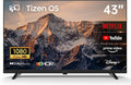 FPD téléviseur, 43 Pouces, Noir, Smart TV Full HD 1080p Tizen OS Écran Plat TV, 350+ chaînes gratuites Samsung TV Plus