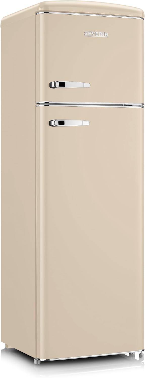 Severin réfrigérateur, 55 cm, 246 L, Blanc, Congélateur 2 portes, Pose libre, Double Porte avec Congélateur Largeur