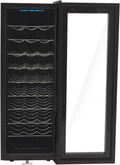 Fermoirper Rafraichisseurs de boissons, 90 L/19.8Gal, 90 L, Plaque laminée à froid, verre trempé, noir