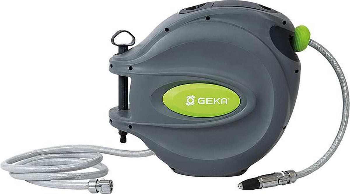 Geka Enrouleurs, Bleu/Gris, Dévidoir Mural Automatique K25