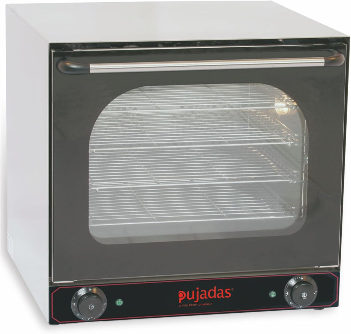 Pujadas Mini fours, 2670 W, 230 V, Argenté, Four à Air Pulsé Professionnel en Inox - 4 Niveaux