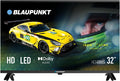 BLAUPUNKT téléviseur, 32 Pouces, 1366x768, 16 W, Noir, 32HCE4000S LED, Résolution HD, Son Dolby Audio, Compatible DVB-T2/S2/C