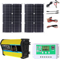 SXYKXYDL panneau solaire, 420 x 280 x 2,5 mm, 50 W ± 5 %, 12 V CC/24 V, conversion intelligente automatique, 6000 W, Substrat en aluminium, Jaune