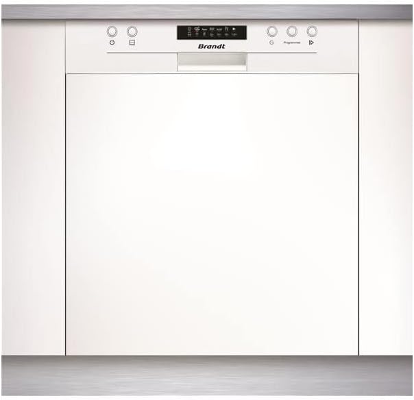 BRANDT Lave-vaisselles standards, 44 db, 60 cm, Noir, Lave vaisselle integrable BDB424LW
